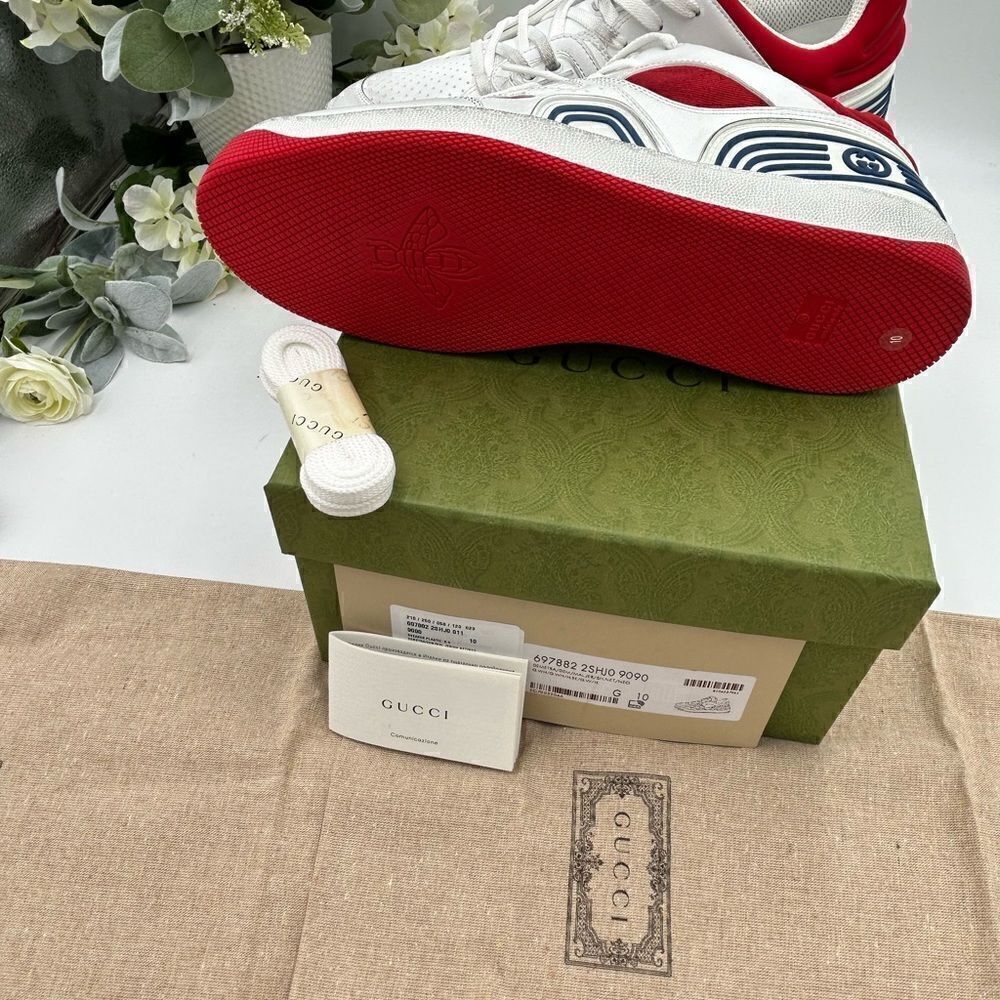 Men’s Gucci leather basket sneakers size 10 made in Italy - Picture 11 of 11